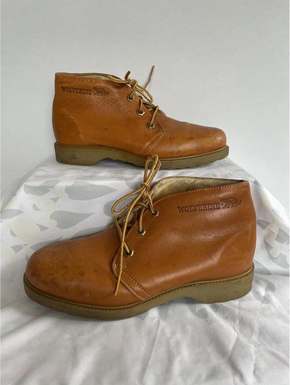 Wolverine Size 6.5 Women's Brown Leather Chukka Work Boots Lace Up